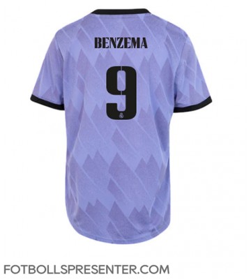 Real Madrid Karim Benzema #9 Borta Matchtröja Dam 2022-23 Kortärmad